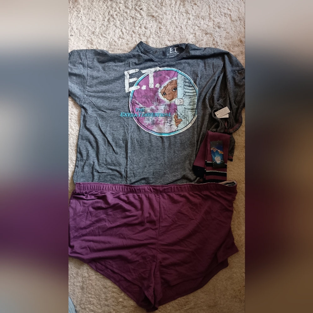 Universal Gray and Purple Pajama Set